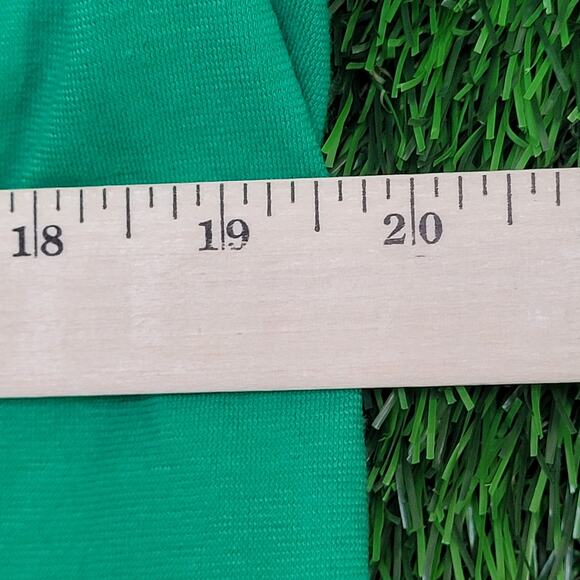 Vintage 80s Jantzen Disco Hippie Button Shirt S/M 19x30 Green - Picture 11 of 12